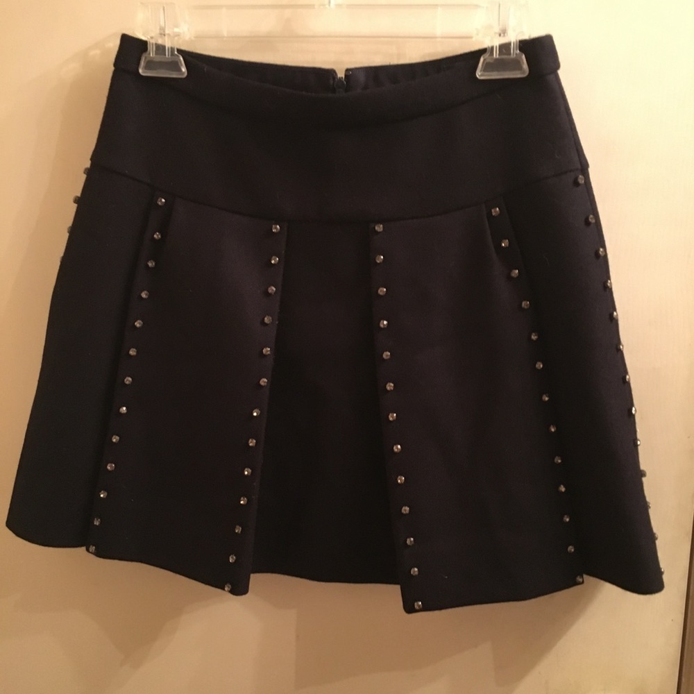 JCrew Wool Rhinestone Skirt Size 00